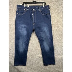 Levi's 501 Original Fit Mens Jeans W40 L30 Dark Wash‎ Denim Button Fly